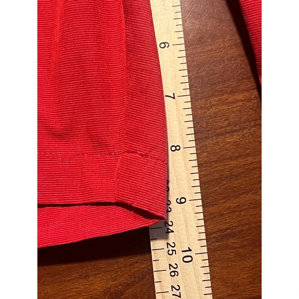 TravisMathew Golf Shorts Mens Size 35 Red Coral Performance Stretch Flat Front